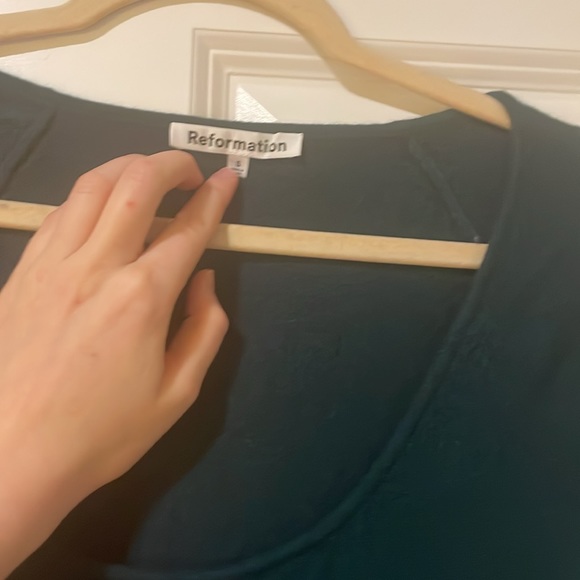 Reformation Jennita Cashmere Dress in Sycamore Gren - Picture 4 of 6